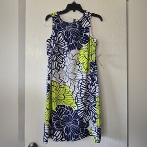 Madison Leigh Blue and White Halter Sundress